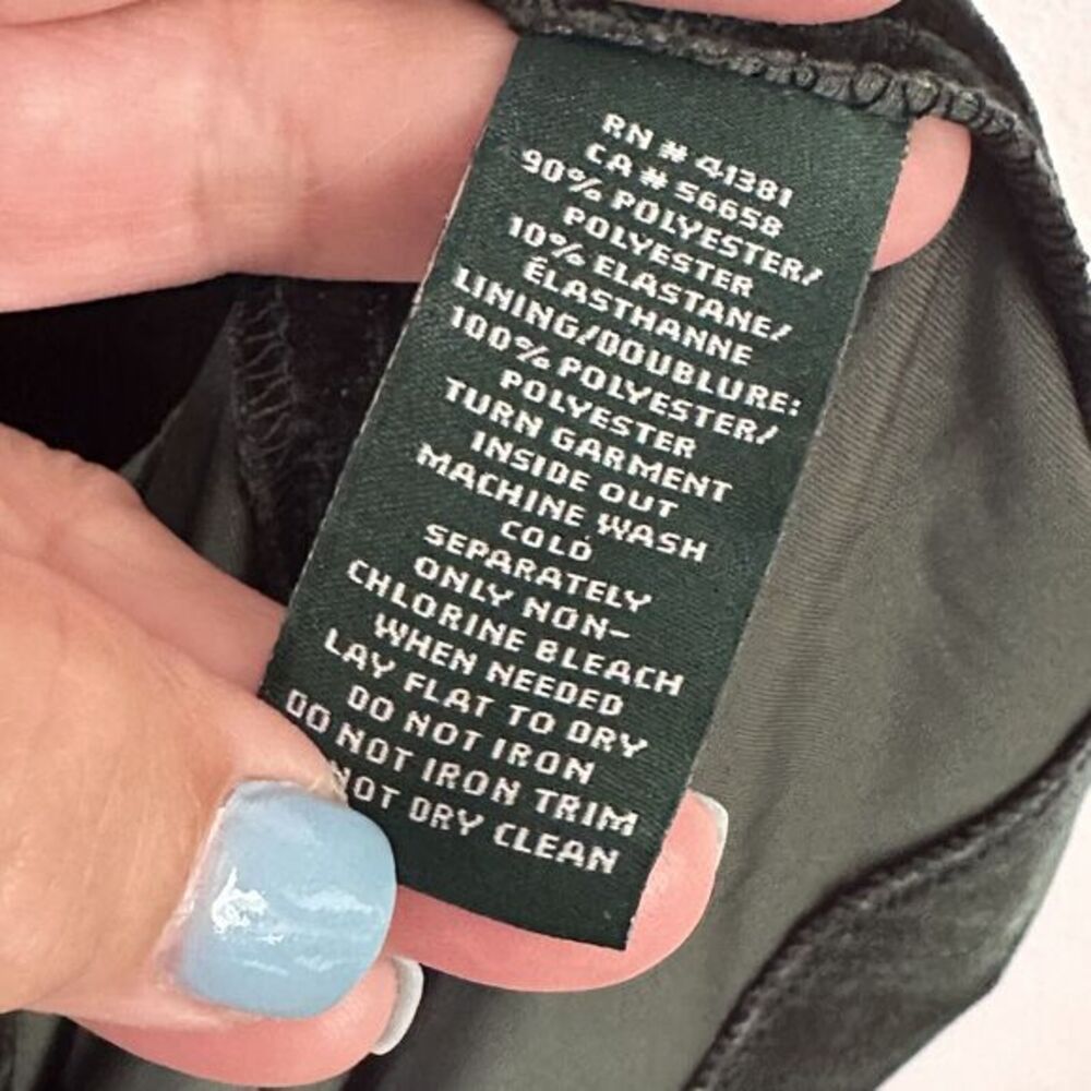 Lauren Ralph Lauren Sheath Dress 16 Plus Emerald Green Stretch Velvet Party NEW - Picture 5 of 10
